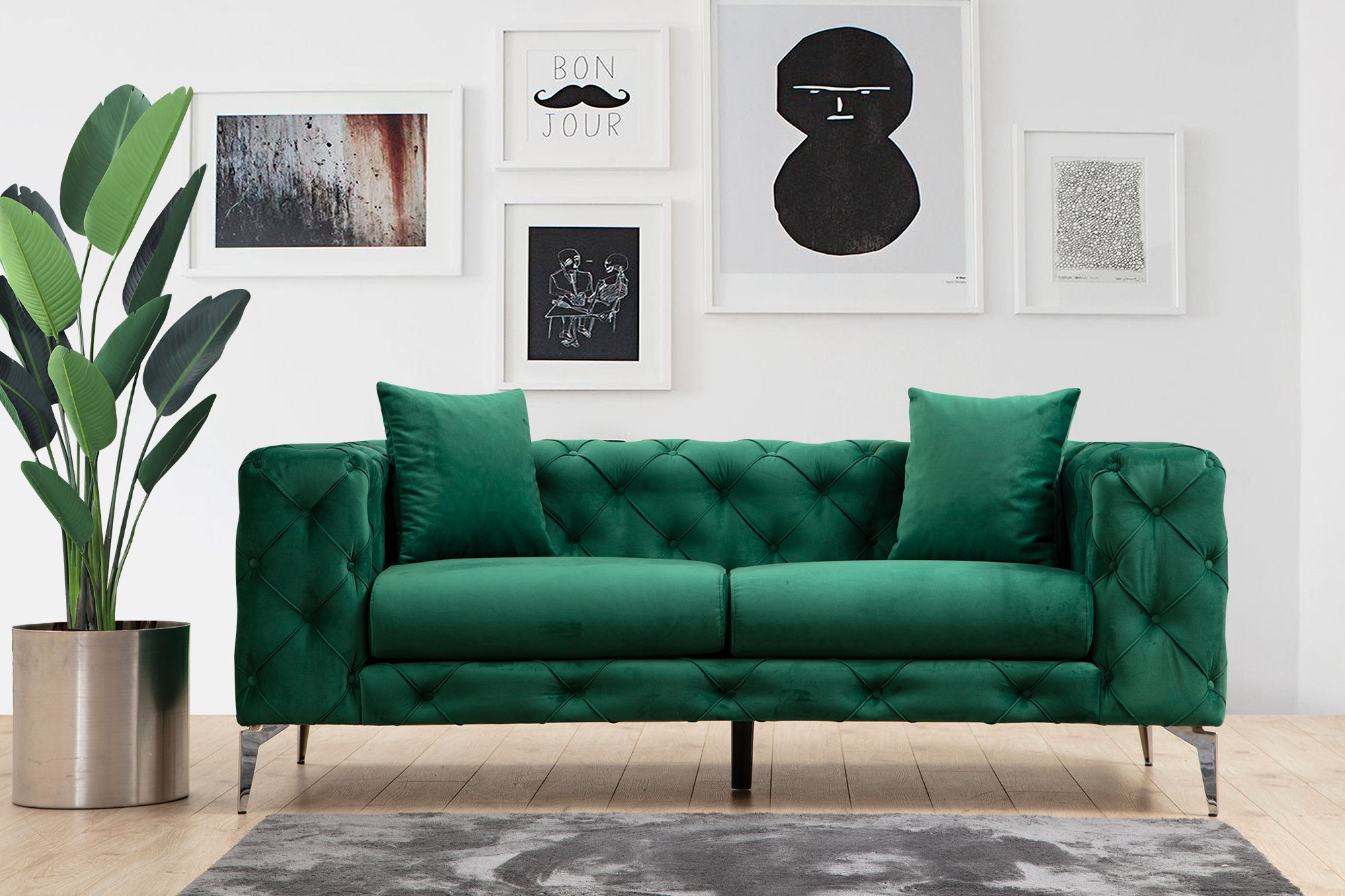 Como Sofa 2 Sitzer Grun Evila Originals COCOLI